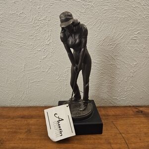 Austin Sculpture Woman Lady Female Girl Sculpture Golf 1994 Vintage S. Romo